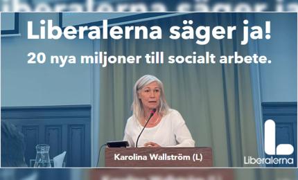 Karolina Wallström (L) Kommunalråd: Liberalerna säger ja till Moderaterna och Vänsterpartiets resursförstärkning till sociala insatser