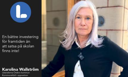 Karolina Wallström, Liberalerna Örebro kommun Kommunalråd i opposition 2:e vice ordförande Kommunstyrelsen
