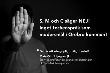 Inget tecekenspråk som modersmål i Örebro kommun