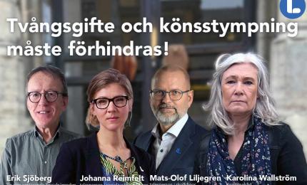 Tvångsgifte och könsstympning måste förhindras! Liberalerna Örebro kommun  Karolina Wallström, kommunalråd, 2:e vice ordförande Kommunstyrelsen Johanna Reimfelt, talesperson i sociala välfärdsfrågor Mats-Olof Liljegren, 2:e vice ordförande Grundskolenämnden Erik Sjöberg, 2:e vice ordförande Socialnämnden