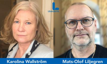 Karolina Wallström (L) Kommunalråd och Mats-Olof Liljegren