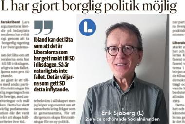 Erik Sjöberg Liberalerna, 2:e vice ordf Socialnämnden