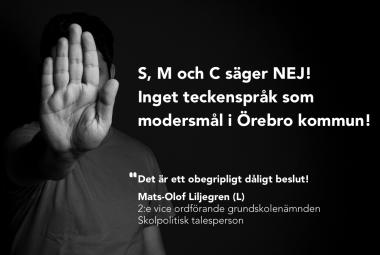 Nej till teckenspråk