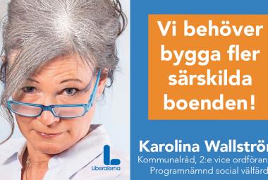 Karolina Wallström (L) Kommunalråd och Mats-Olof Liljegren