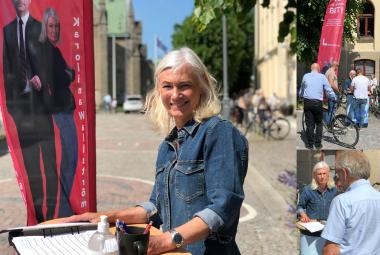 Karolina Wallström på Stortorget i Örebro