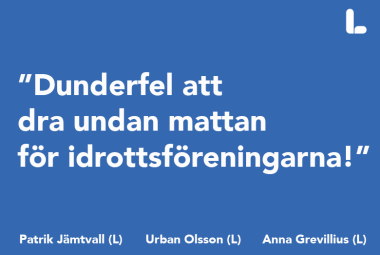Dunderfel att dra undan mattan för idrottsföreningarna!