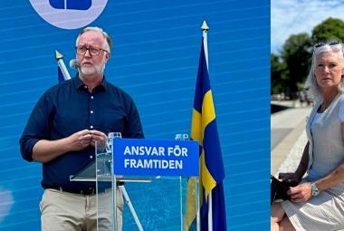 Johan Pehrson och Karolina Wallström från Almedalen 2023