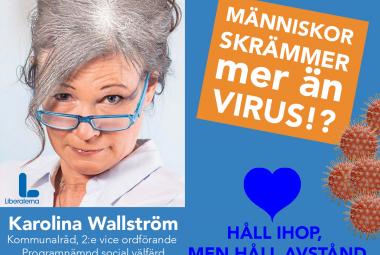 Karolina Wallström (L) Kommunalråd och Mats-Olof Liljegren