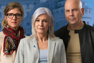 Topp tre på kommunlistan. 1 Karolina Wallström, 2 Patrik Jämtvall, 3 Johanna Reimfelt 